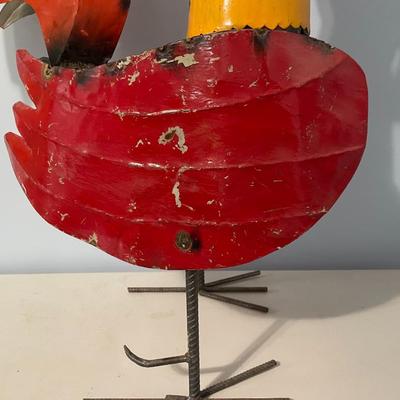 Large welded metal rooster