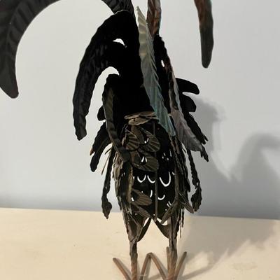 Punched metal rooster