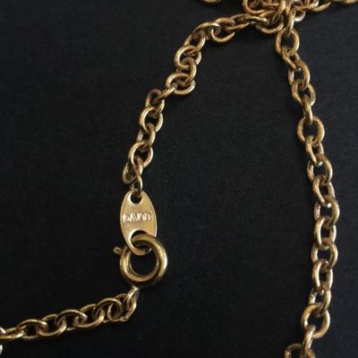 Avon satin gold, toned, triple heart necklace, vintage Avon very nice