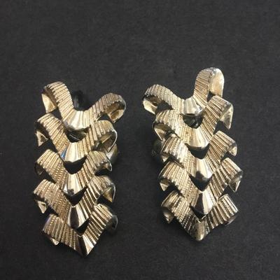 Vintage, gold toned Coro clip on earrings