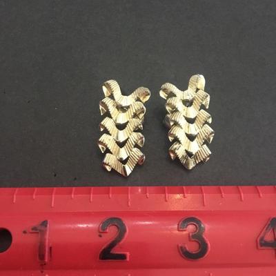 Vintage, gold toned Coro clip on earrings