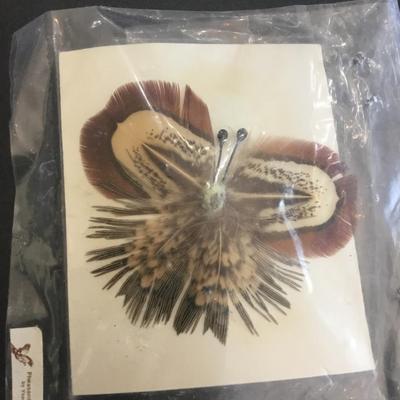 Vintage pheasant, hat, pin