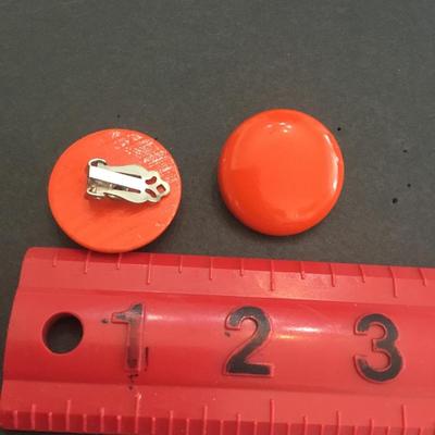 Vintage orange clip on earrings