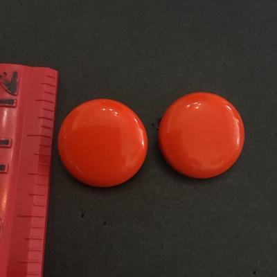 Vintage orange clip on earrings