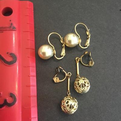 Vintage clip on earrings