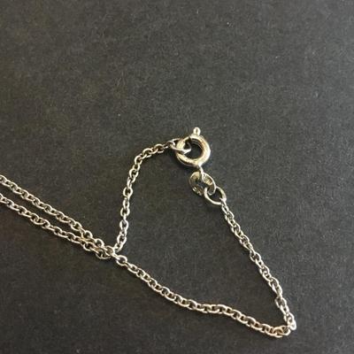 Beautiful, vintage, red crystal heart necklace