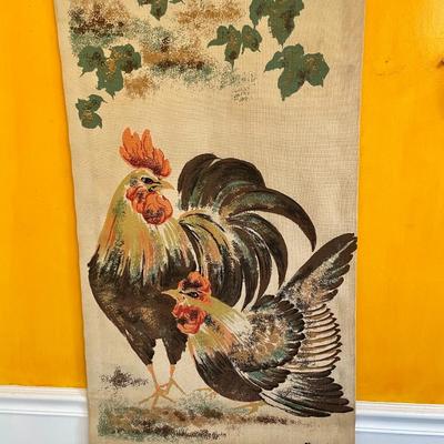 Painted fabric wall hanging by Honda