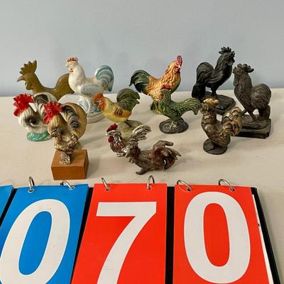 Mixed 13pc lot of roosters