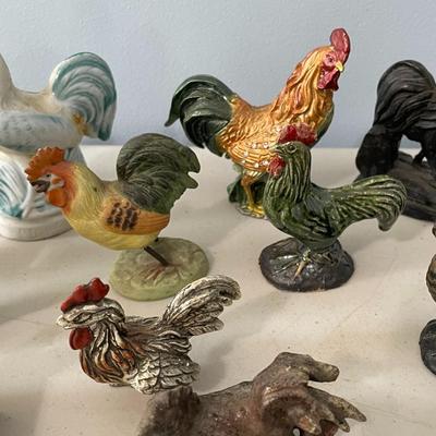 Mixed 13pc lot of roosters