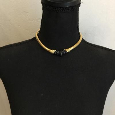Napier, vintage necklace, gold toned
