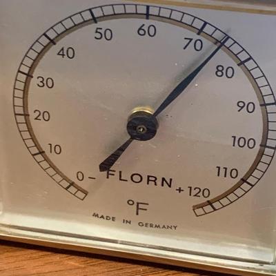 Vintage German Desk Top Barometer Thermometer Trophy
