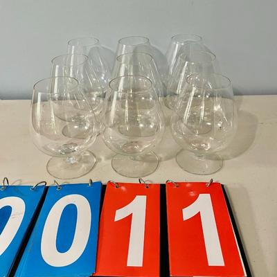 Set of 9 brandy snifters