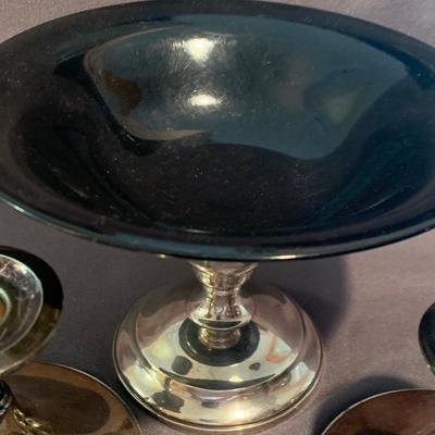 Raised Compote & Candle Bases Pair