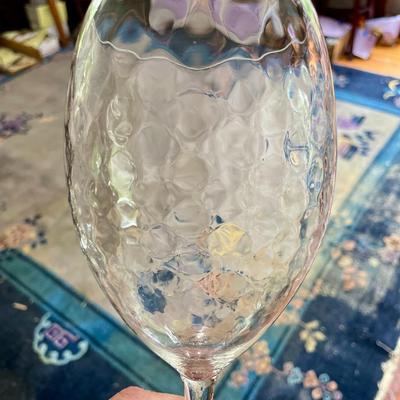 Lot of 8 faceted wine glasses