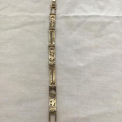 Sale Photo Thumbnail #135: Vintage goldtone bracelet with small rhinestones, some wear blemishes please see attached photos