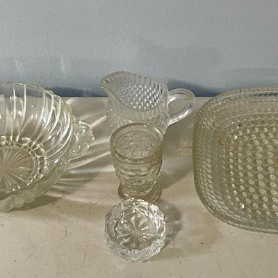 Vintage 14pc mixed Depression glass lot