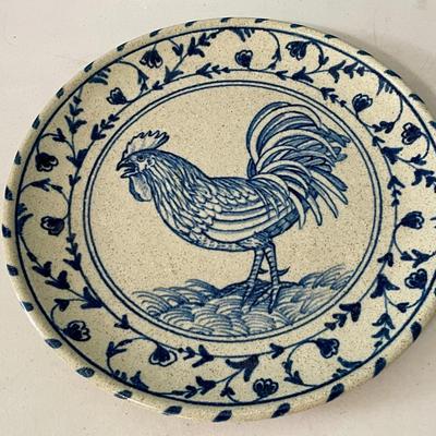 Mixed 10pc lot Rooster dishes + cups