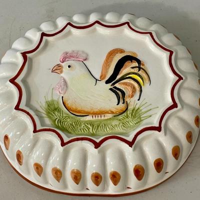 Mixed 10pc lot Rooster dishes + cups