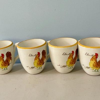 11pc Williams=Sonoma rooster dishware set