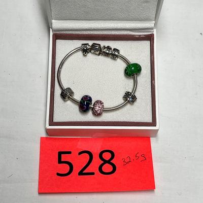 Lot 528 Pandora Sterling Silver Bracelet