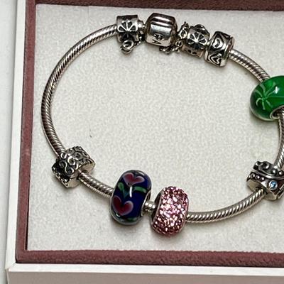 Lot 528 Pandora Sterling Silver Bracelet