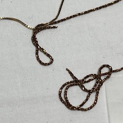 Lot 529 14K gold chains