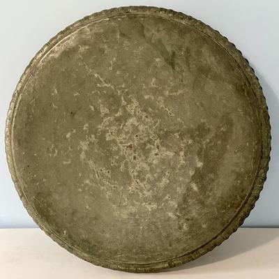 Antique hand-hammered copper Qajar table-top serving tray