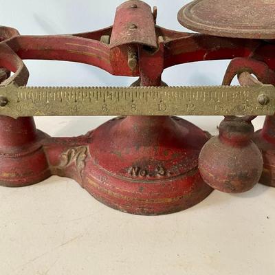 Antique Fairbanks #3 mercantile/general store scale + weights