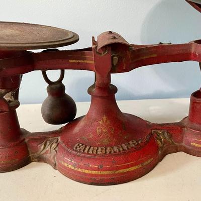 Antique Fairbanks #3 mercantile/general store scale + weights