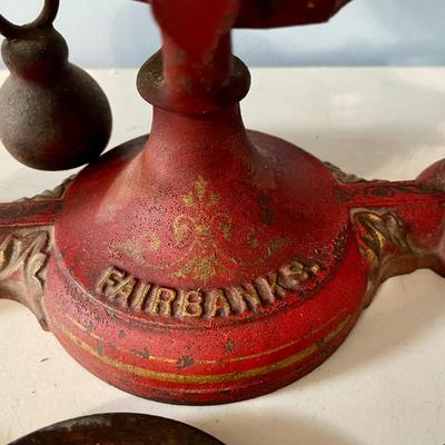 Antique Fairbanks #3 mercantile/general store scale + weights