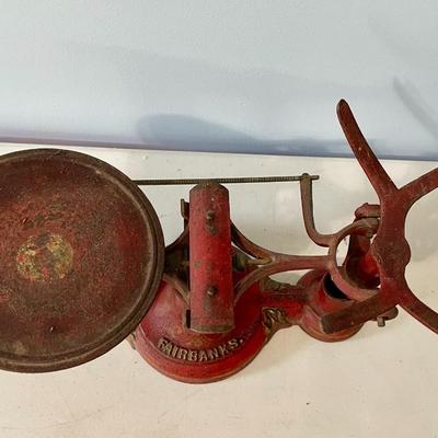 Antique Fairbanks #3 mercantile/general store scale + weights