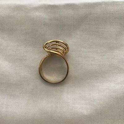 Vintage 10 karat gold plated fashion ring