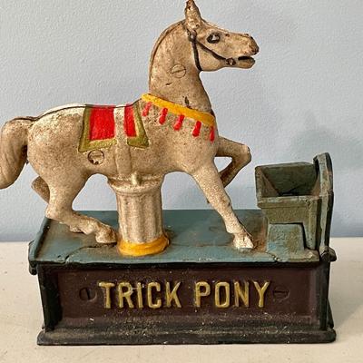 Reproduction Trick Pony mechanical coin bank
