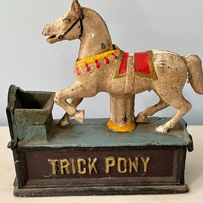 Reproduction Trick Pony mechanical coin bank