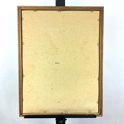 Sale Photo Thumbnail #10: Oak frame, measures: 13.25" wide x 17.25" high
signed lower left corner