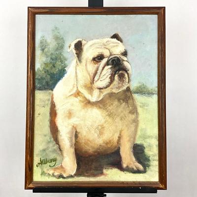 Sale Photo Thumbnail #9: Oak frame, measures: 13.25" wide x 17.25" high
signed lower left corner