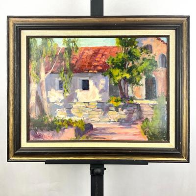 Sale Photo Thumbnail #18: Of the same house as lot 504
Framed with canvas matting
Measures: 20.5" wide x 16.5" high