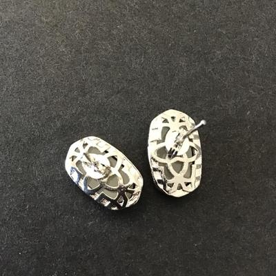Kendra Scott Ellie Silver stud and iridescent drusy