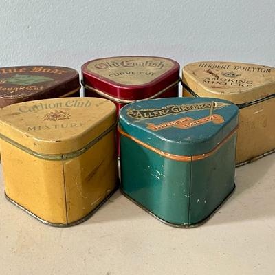Mixed 7pc lot vintage tins & shaving cream jars