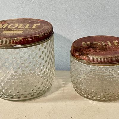 Mixed 7pc lot vintage tins & shaving cream jars
