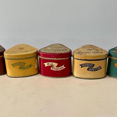 Mixed 7pc lot vintage tins & shaving cream jars