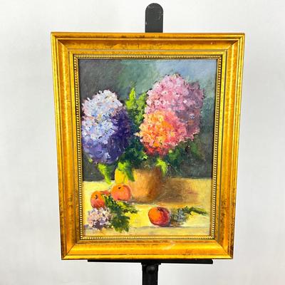 Sale Photo Thumbnail #46: Measures: 19.5" high x 15.25" wide in gold gilt frame 
no signature
