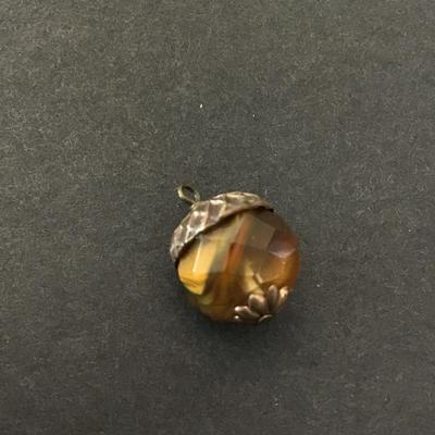 Cute Vintage Tigers, eye acorn, pendant, charm