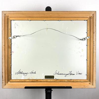 Sale Photo Thumbnail #49: Frame measures: 18.5" high x 22.5" wide
Board measures: 14" high x 18" wide
signed lower left corner and back
