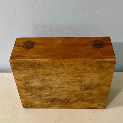 Antique wood milk pail, stringer and extras