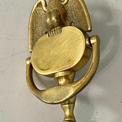Vintage brass textured eagle door knocker