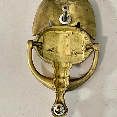 Vintage brass textured eagle door knocker