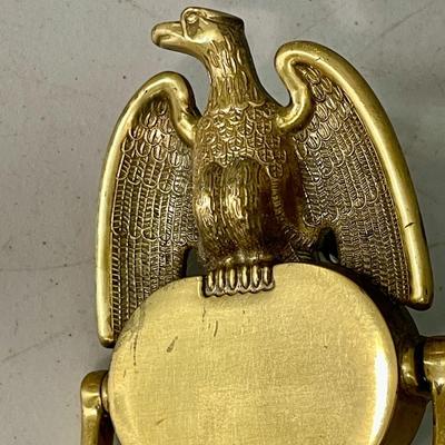 Vintage brass textured eagle door knocker