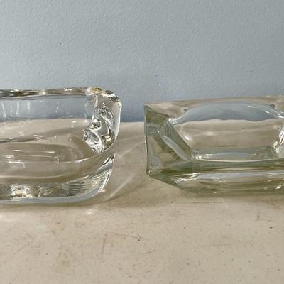 Vintage lot of 6 glass ashtrays
