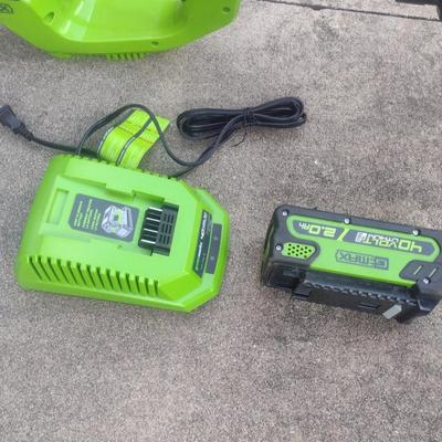 Green Works 40V Grass Trimmer with Charger and Battery